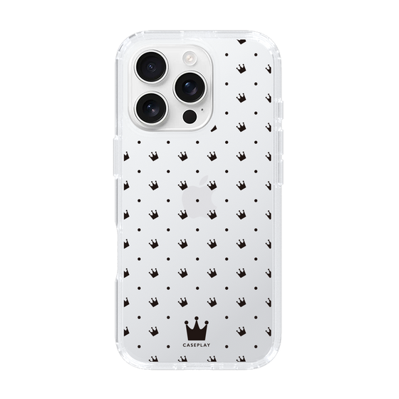 スリムプロテクションケース［ CASEPLAY Crown dots Black - ケースプレイ・クラウン・ドッツ ブラック ］