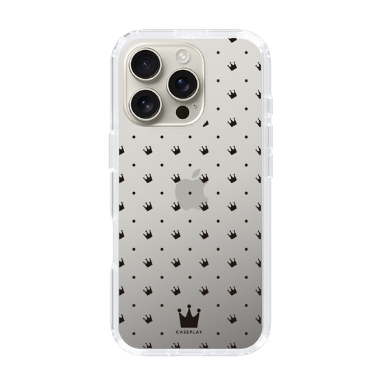 スリムプロテクションケース［ CASEPLAY Crown dots Black - ケースプレイ・クラウン・ドッツ ブラック ］