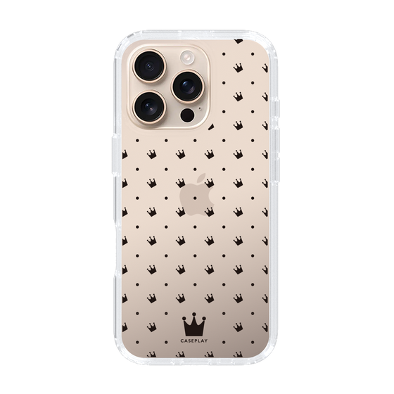 スリムプロテクションケース［ CASEPLAY Crown dots Black - ケースプレイ・クラウン・ドッツ ブラック ］