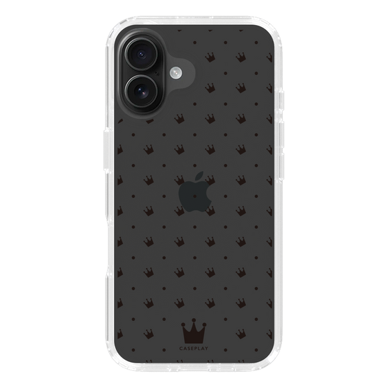 スリムプロテクションケース［ CASEPLAY Crown dots Black - ケースプレイ・クラウン・ドッツ ブラック ］