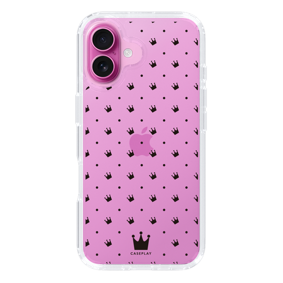 スリムプロテクションケース［ CASEPLAY Crown dots Black - ケースプレイ・クラウン・ドッツ ブラック ］