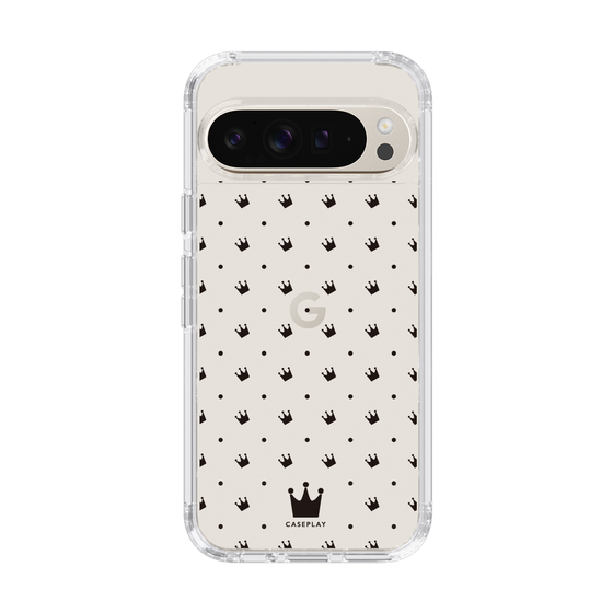 スリムプロテクションケース［ CASEPLAY Crown dots Black - ケースプレイ・クラウン・ドッツ ブラック ］