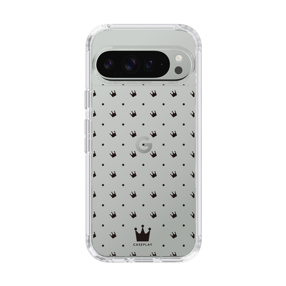 スリムプロテクションケース［ CASEPLAY Crown dots Black - ケースプレイ・クラウン・ドッツ ブラック ］