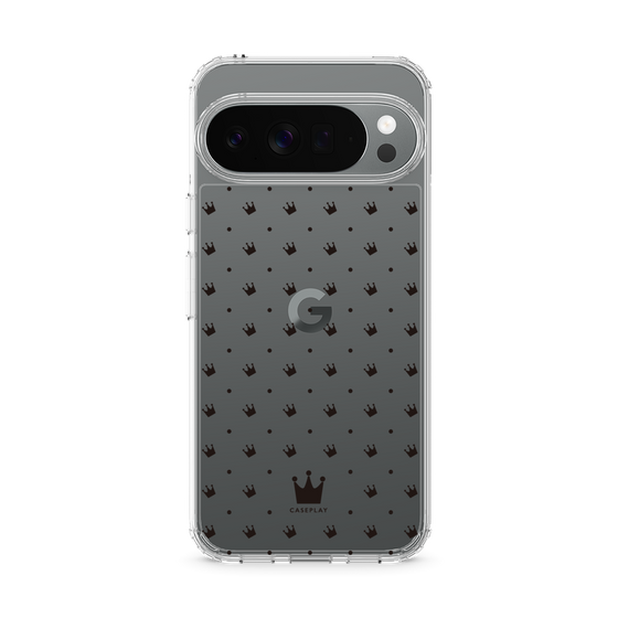 スリムプロテクションケース［ CASEPLAY Crown dots Black - ケースプレイ・クラウン・ドッツ ブラック ］