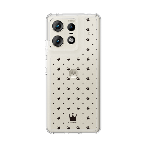 スリムプロテクションケース［ CASEPLAY Crown dots Black - ケースプレイ・クラウン・ドッツ ブラック ］