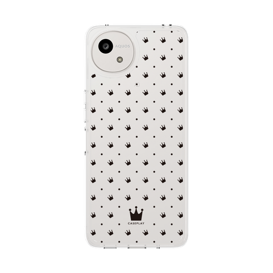 スリムプロテクションケース［ CASEPLAY Crown dots Black - ケースプレイ・クラウン・ドッツ ブラック ］