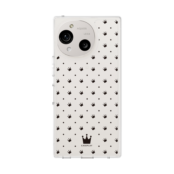 スリムプロテクションケース［ CASEPLAY Crown dots Black - ケースプレイ・クラウン・ドッツ ブラック ］