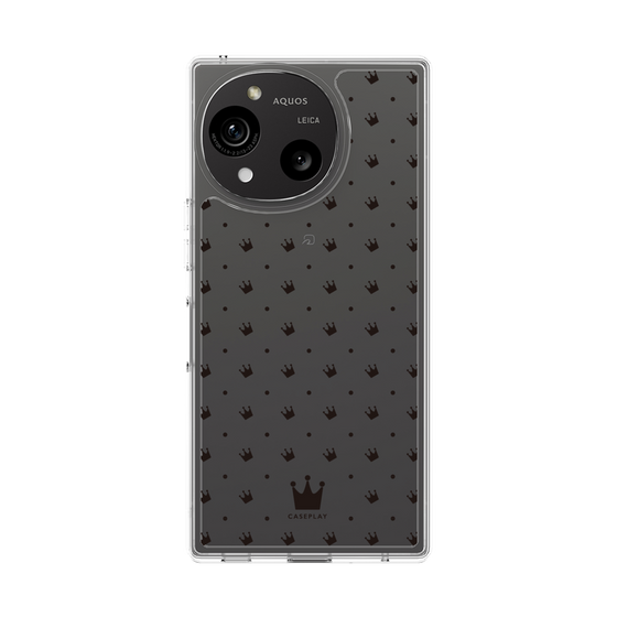 スリムプロテクションケース［ CASEPLAY Crown dots Black - ケースプレイ・クラウン・ドッツ ブラック ］