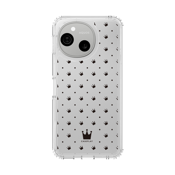 スリムプロテクションケース［ CASEPLAY Crown dots Black - ケースプレイ・クラウン・ドッツ ブラック ］
