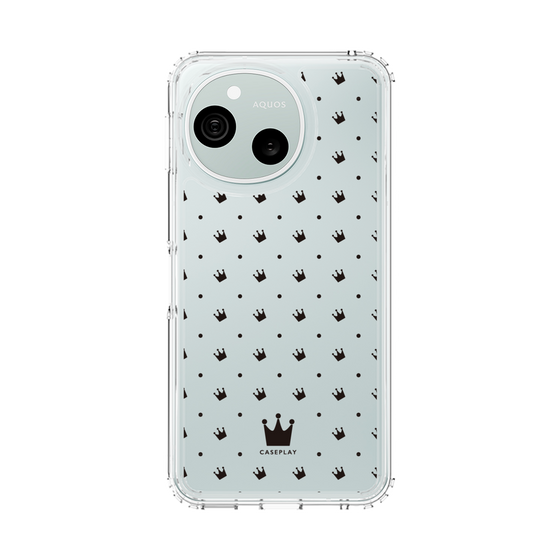 スリムプロテクションケース［ CASEPLAY Crown dots Black - ケースプレイ・クラウン・ドッツ ブラック ］