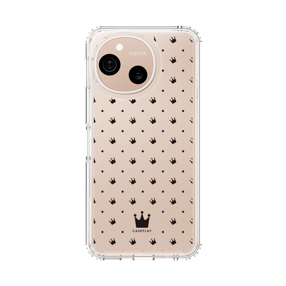 スリムプロテクションケース［ CASEPLAY Crown dots Black - ケースプレイ・クラウン・ドッツ ブラック ］