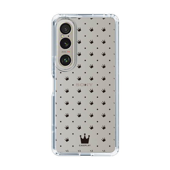 スリムプロテクションケース［ CASEPLAY Crown dots Black - ケースプレイ・クラウン・ドッツ ブラック ］