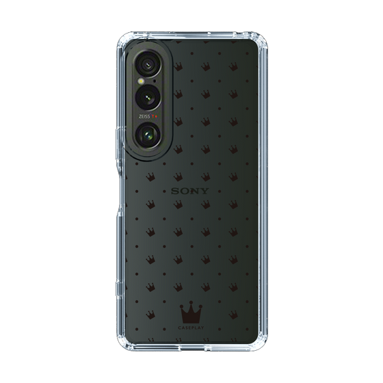 スリムプロテクションケース［ CASEPLAY Crown dots Black - ケースプレイ・クラウン・ドッツ ブラック ］