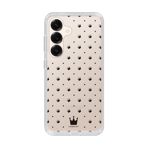 スリムプロテクションケース［ CASEPLAY Crown dots Black - ケースプレイ・クラウン・ドッツ ブラック ］