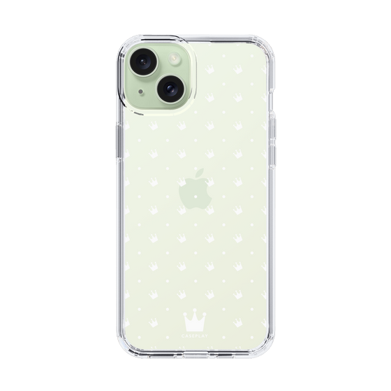 スリムプロテクションケース［ CASEPLAY Crown dots White - ケースプレイ・クラウン・ドッツ ホワイト ］