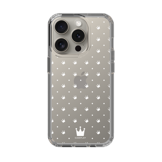 スリムプロテクションケース［ CASEPLAY Crown dots White - ケースプレイ・クラウン・ドッツ ホワイト ］