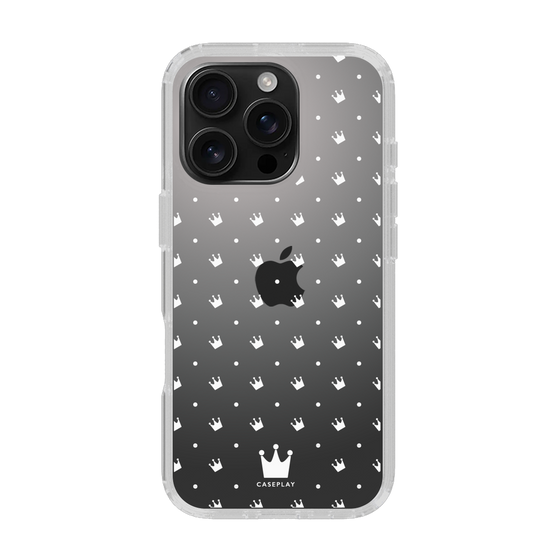 スリムプロテクションケース［ CASEPLAY Crown dots White - ケースプレイ・クラウン・ドッツ ホワイト ］