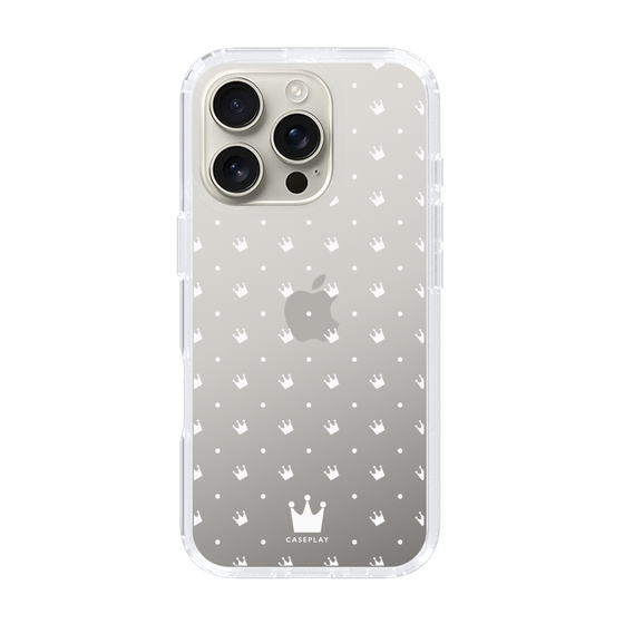 スリムプロテクションケース［ CASEPLAY Crown dots White - ケースプレイ・クラウン・ドッツ ホワイト ］