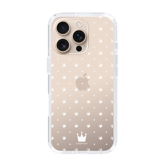 スリムプロテクションケース［ CASEPLAY Crown dots White - ケースプレイ・クラウン・ドッツ ホワイト ］