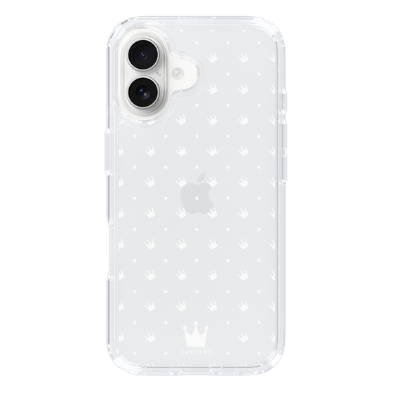 スリムプロテクションケース［ CASEPLAY Crown dots White - ケースプレイ・クラウン・ドッツ ホワイト ］