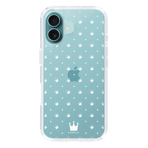 スリムプロテクションケース［ CASEPLAY Crown dots White - ケースプレイ・クラウン・ドッツ ホワイト ］