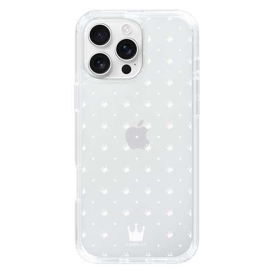 スリムプロテクションケース［ CASEPLAY Crown dots White - ケースプレイ・クラウン・ドッツ ホワイト ］