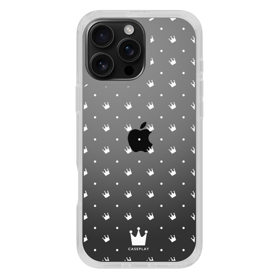 スリムプロテクションケース［ CASEPLAY Crown dots White - ケースプレイ・クラウン・ドッツ ホワイト ］