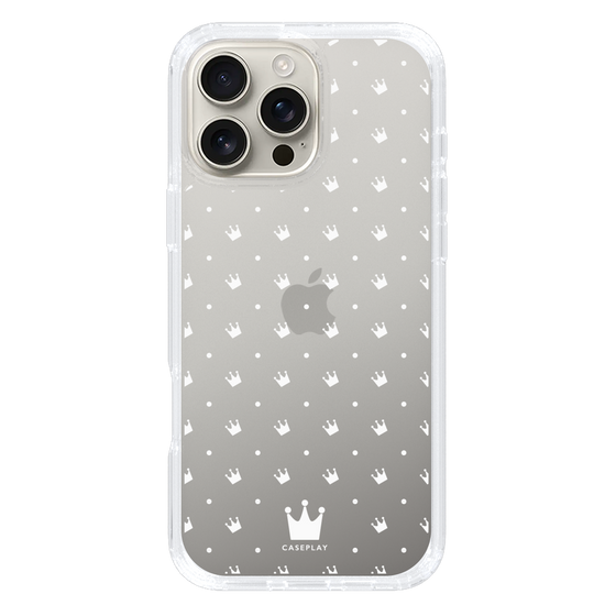 スリムプロテクションケース［ CASEPLAY Crown dots White - ケースプレイ・クラウン・ドッツ ホワイト ］