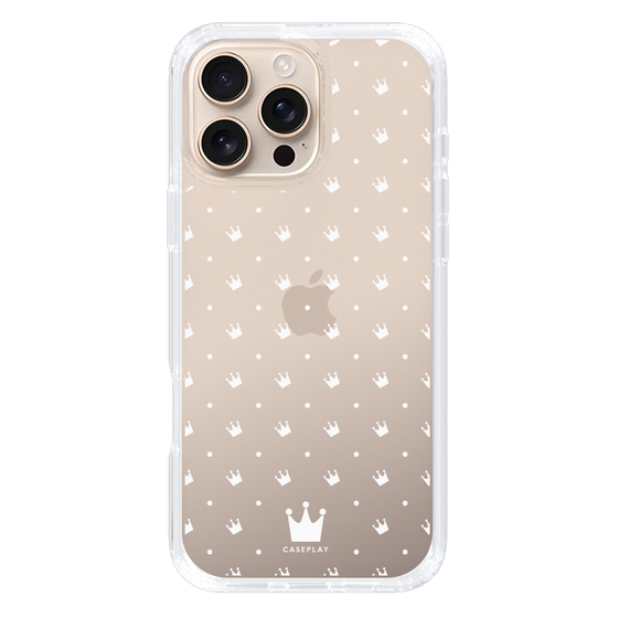 スリムプロテクションケース［ CASEPLAY Crown dots White - ケースプレイ・クラウン・ドッツ ホワイト ］