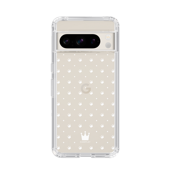 スリムプロテクションケース［ CASEPLAY Crown dots White - ケースプレイ・クラウン・ドッツ ホワイト ］