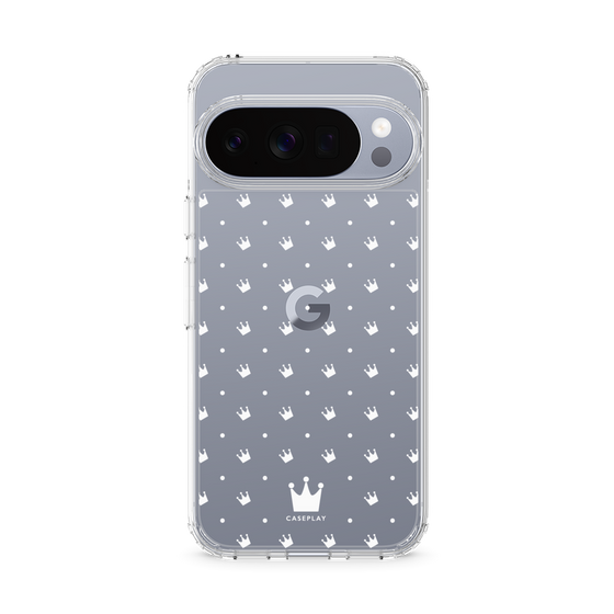 スリムプロテクションケース［ CASEPLAY Crown dots White - ケースプレイ・クラウン・ドッツ ホワイト ］