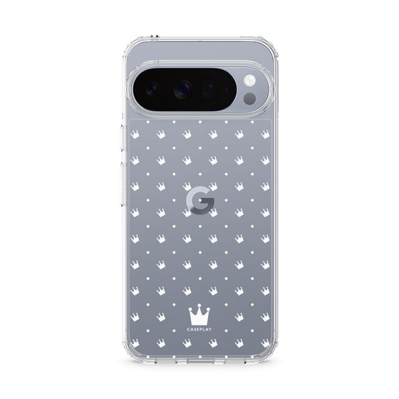 スリムプロテクションケース［ CASEPLAY Crown dots White - ケースプレイ・クラウン・ドッツ ホワイト ］