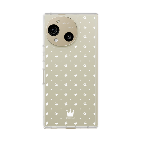 スリムプロテクションケース［ CASEPLAY Crown dots White - ケースプレイ・クラウン・ドッツ ホワイト ］