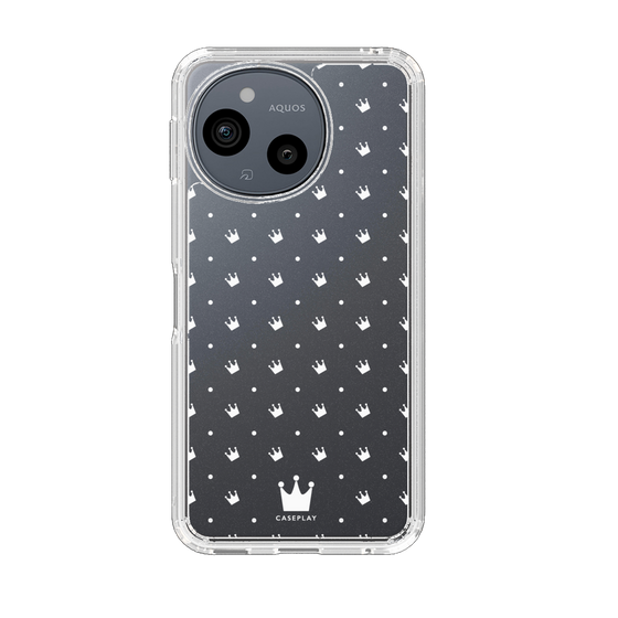 スリムプロテクションケース［ CASEPLAY Crown dots White - ケースプレイ・クラウン・ドッツ ホワイト ］
