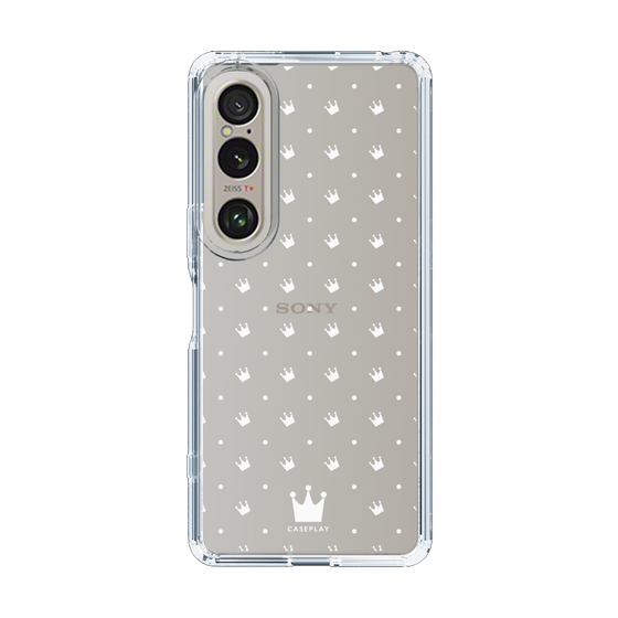 スリムプロテクションケース［ CASEPLAY Crown dots White - ケースプレイ・クラウン・ドッツ ホワイト ］