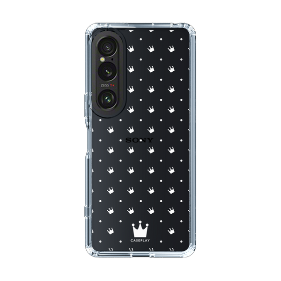 スリムプロテクションケース［ CASEPLAY Crown dots White - ケースプレイ・クラウン・ドッツ ホワイト ］