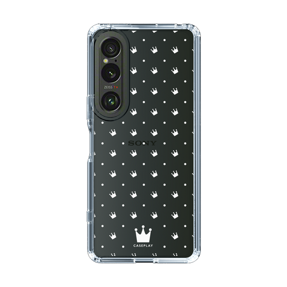 スリムプロテクションケース［ CASEPLAY Crown dots White - ケースプレイ・クラウン・ドッツ ホワイト ］