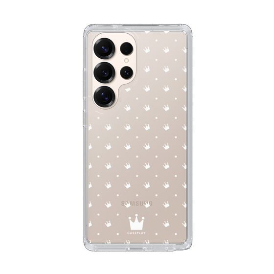 スリムプロテクションケース［ CASEPLAY Crown dots White - ケースプレイ・クラウン・ドッツ ホワイト ］