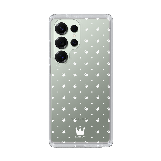 スリムプロテクションケース［ CASEPLAY Crown dots White - ケースプレイ・クラウン・ドッツ ホワイト ］