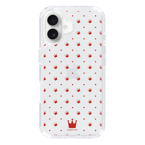 スリムプロテクションケース［ CASEPLAY Crown dots Red - ケースプレイ・クラウン・ドッツ レッド ］