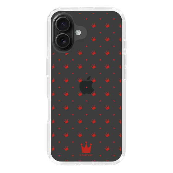 スリムプロテクションケース［ CASEPLAY Crown dots Red - ケースプレイ・クラウン・ドッツ レッド ］