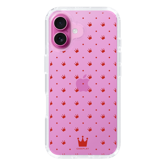 スリムプロテクションケース［ CASEPLAY Crown dots Red - ケースプレイ・クラウン・ドッツ レッド ］