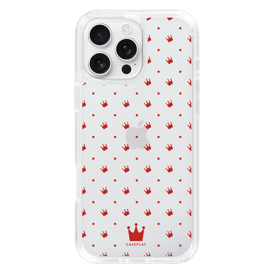 スリムプロテクションケース［ CASEPLAY Crown dots Red - ケースプレイ・クラウン・ドッツ レッド ］