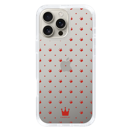 スリムプロテクションケース［ CASEPLAY Crown dots Red - ケースプレイ・クラウン・ドッツ レッド ］