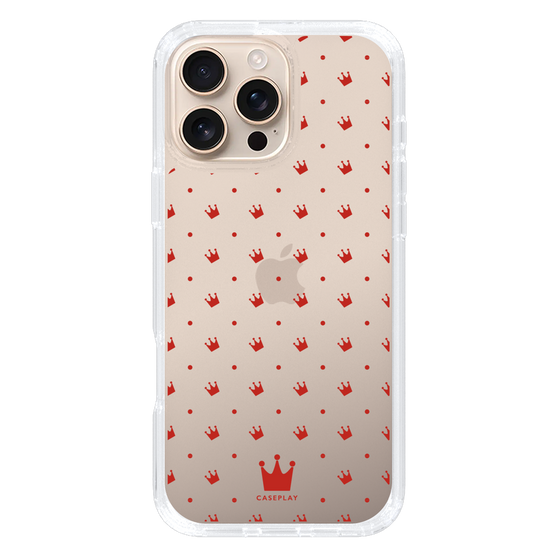 スリムプロテクションケース［ CASEPLAY Crown dots Red - ケースプレイ・クラウン・ドッツ レッド ］