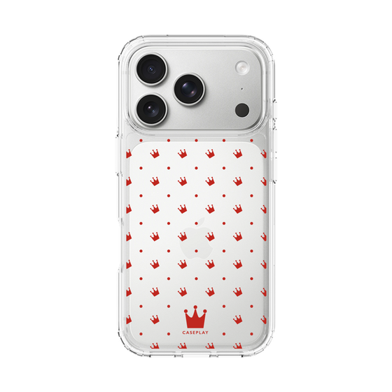 スリムプロテクションケース［ CASEPLAY Crown dots Red - ケースプレイ・クラウン・ドッツ レッド ］