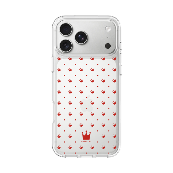 スリムプロテクションケース［ CASEPLAY Crown dots Red - ケースプレイ・クラウン・ドッツ レッド ］