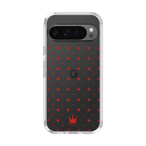 スリムプロテクションケース［ CASEPLAY Crown dots Red - ケースプレイ・クラウン・ドッツ レッド ］