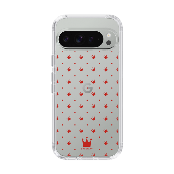 スリムプロテクションケース［ CASEPLAY Crown dots Red - ケースプレイ・クラウン・ドッツ レッド ］