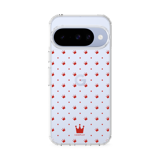 スリムプロテクションケース［ CASEPLAY Crown dots Red - ケースプレイ・クラウン・ドッツ レッド ］